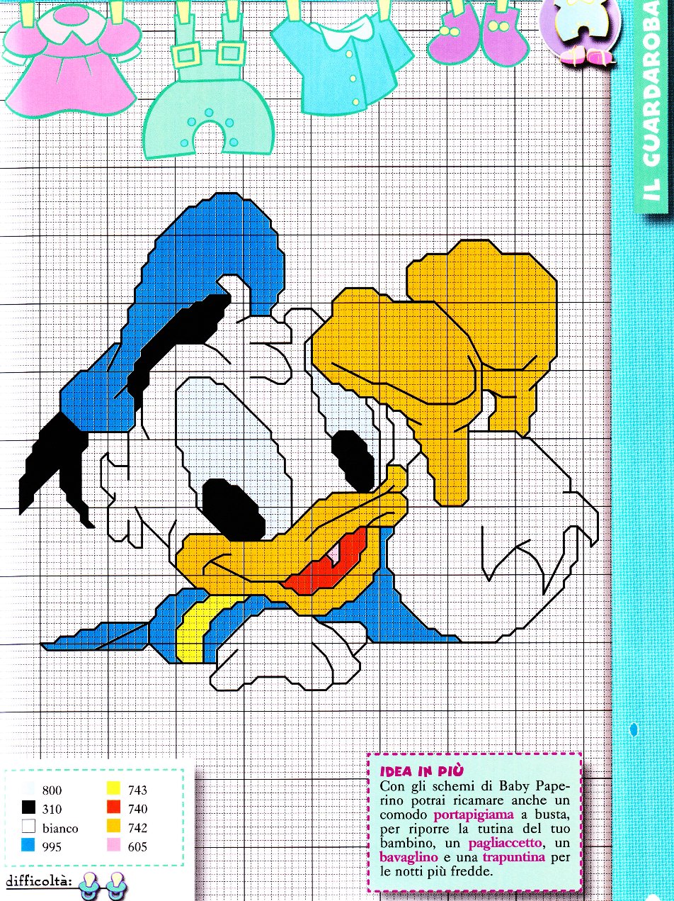 Baby Donald Duck cross stitch (1)
