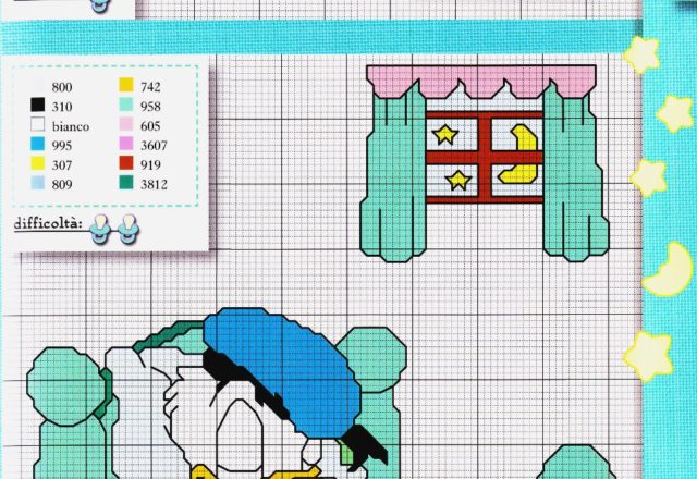 Baby Donald Duck cross stitch (3)