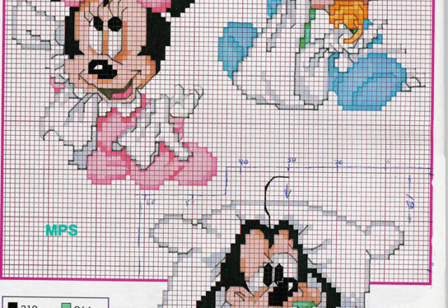 Baby Goofy Mickey Mouse Minnie sleeping