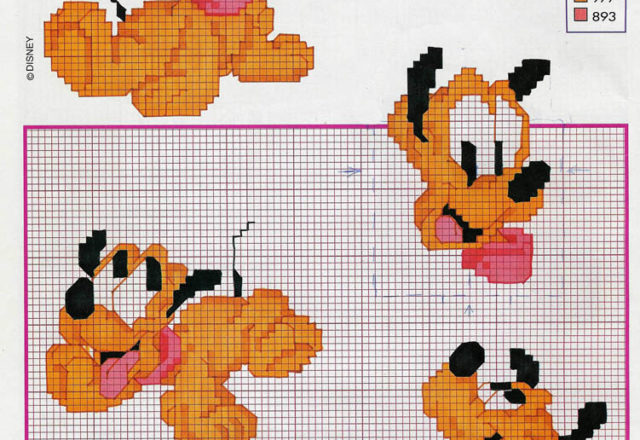 Baby Pluto cross stitch pattern 578