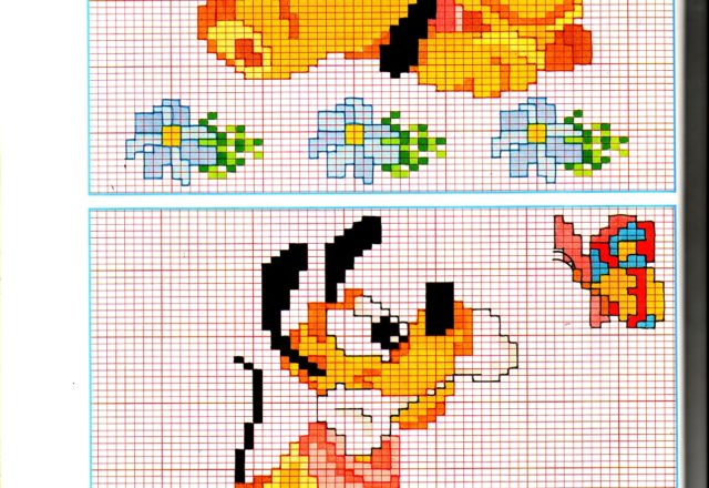 Baby Pluto cross stitch pattern