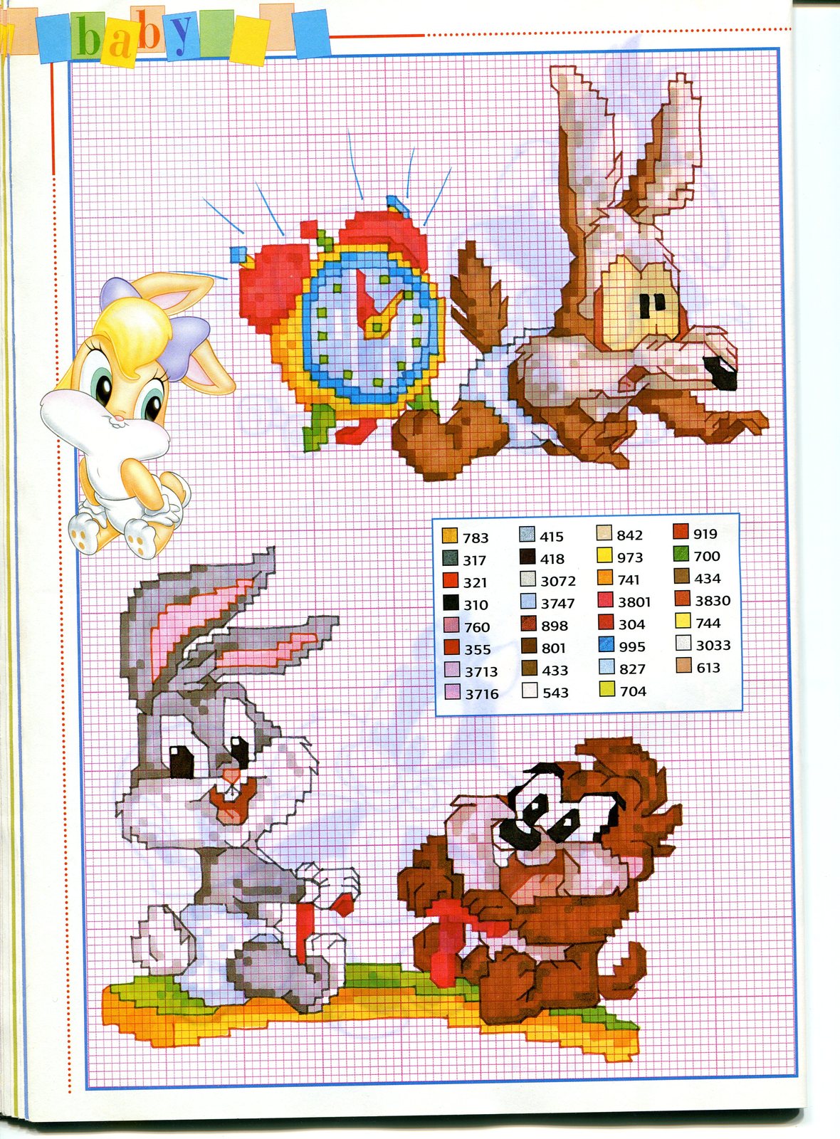 Baby Wile Coyote cross stitch pattern