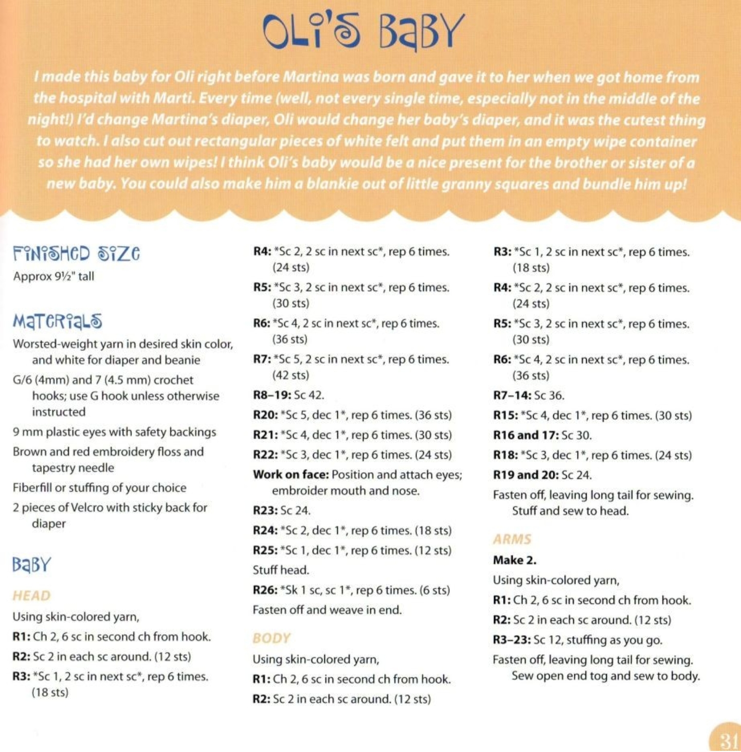 Baby bear in the cot amigurumi pattern (1)