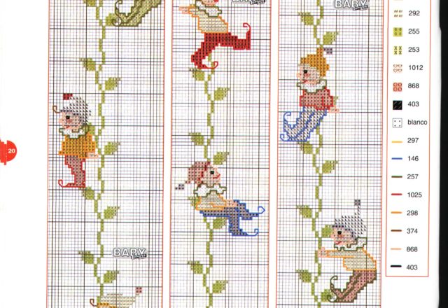 Baby blanket cot and cot bumpers with the cross stitch leprechauns (2)