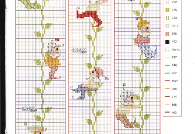 Baby blanket cot and cot bumpers with the cross stitch leprechauns (3)