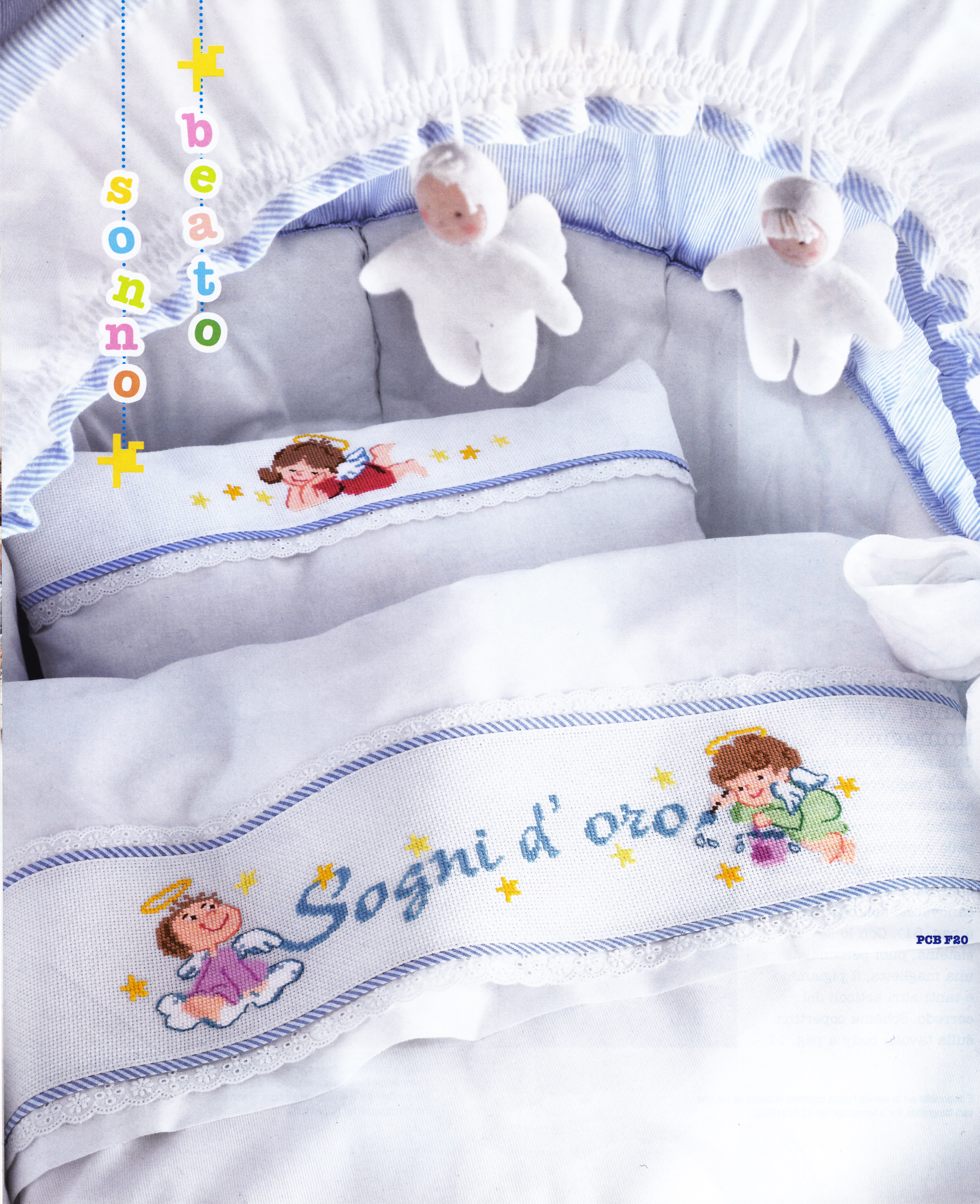 Baby blanket cot sheet nursery rhyme angels (2)