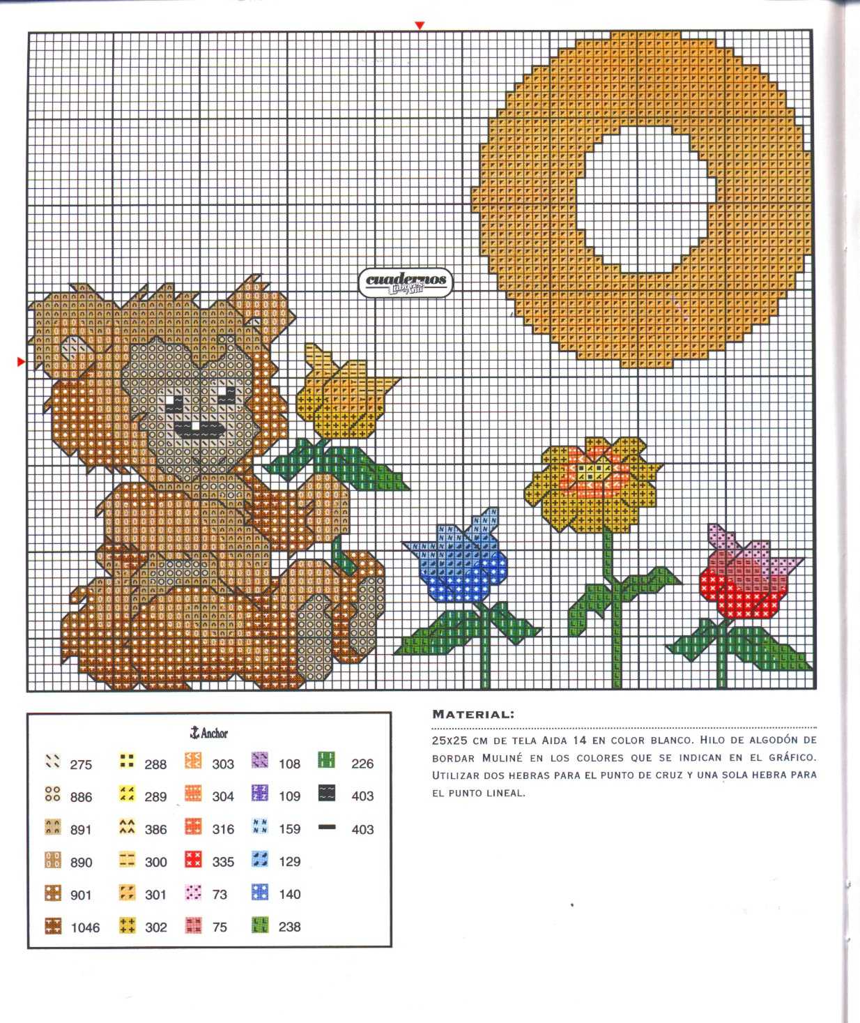 Baby cross stitch alphabet with teddy bears (15)