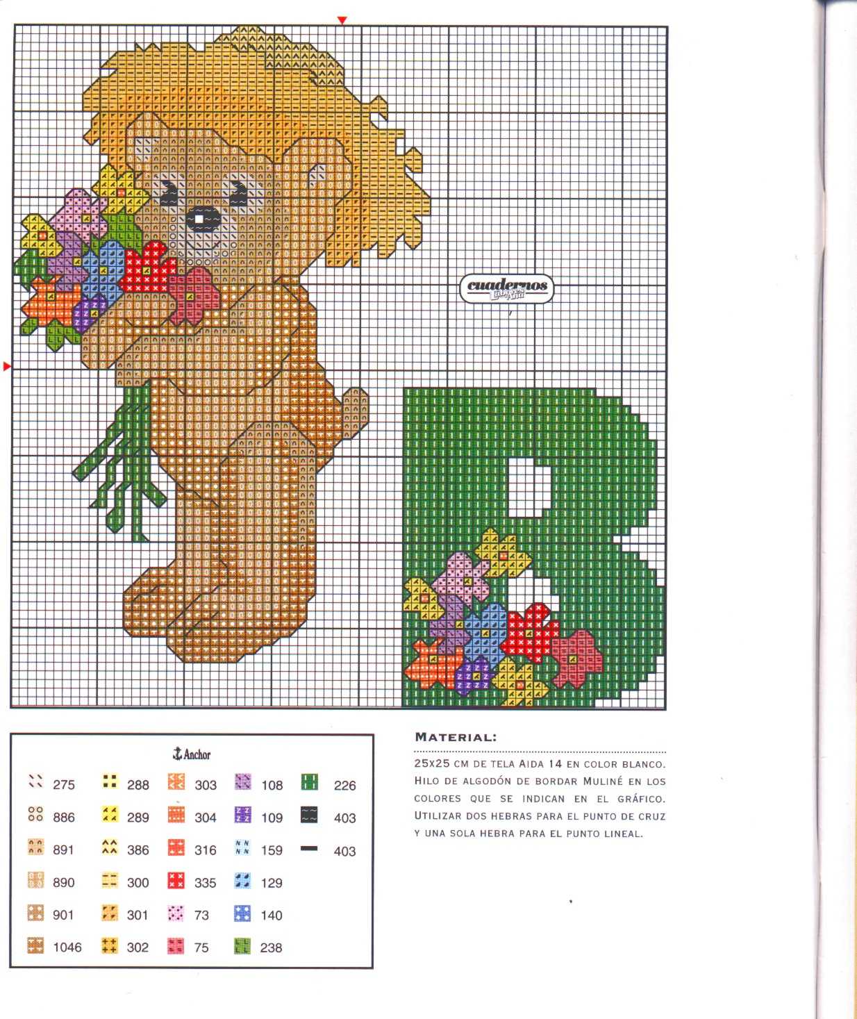 Baby cross stitch alphabet with teddy bears (2)