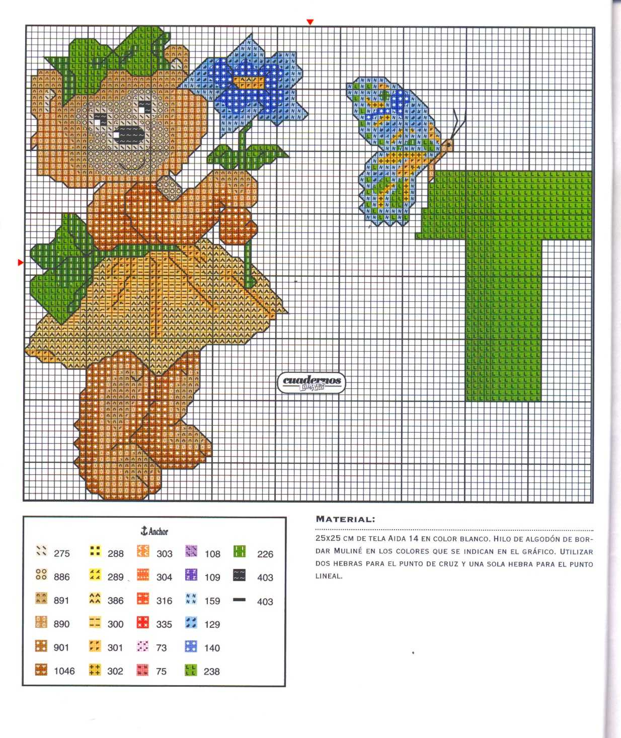 Baby cross stitch alphabet with teddy bears (20)
