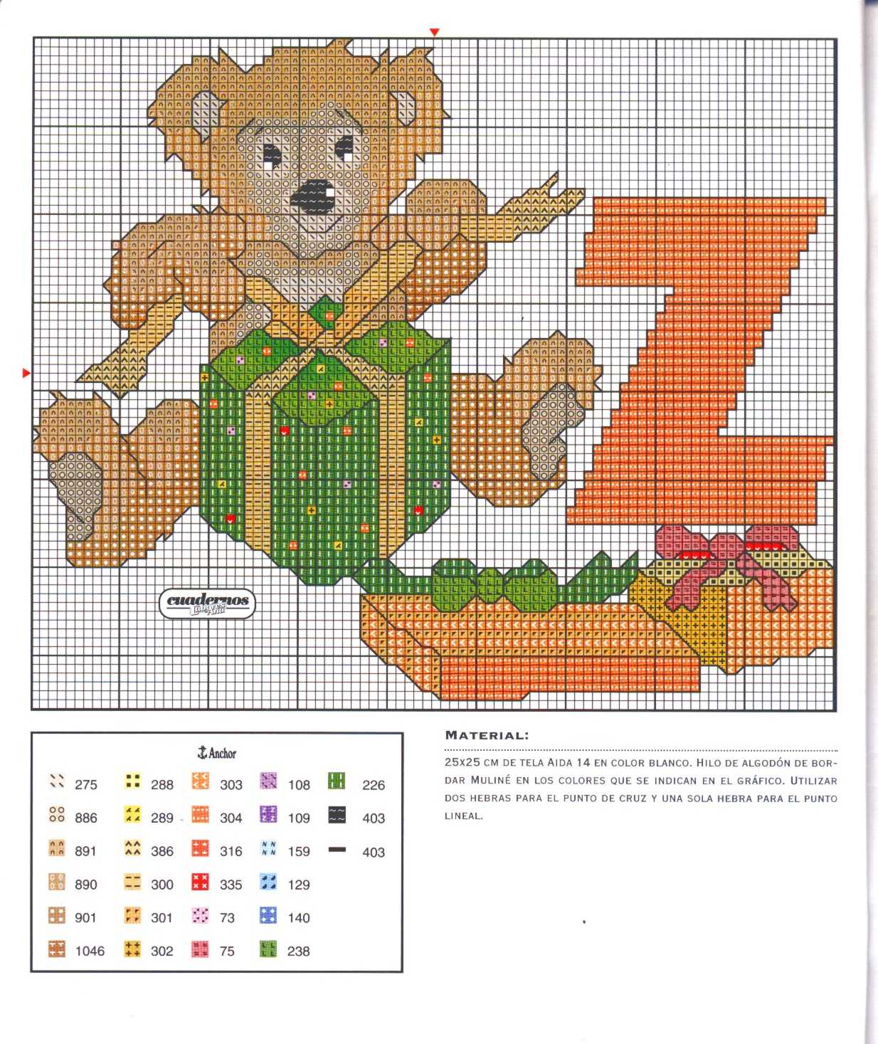 Baby cross stitch alphabet with teddy bears (26)