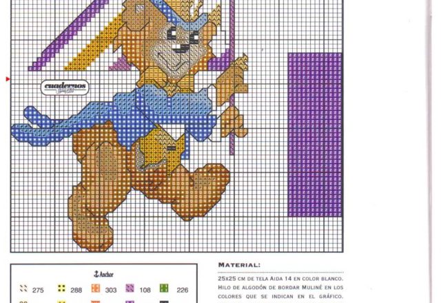 Baby cross stitch alphabet with teddy bears (9)