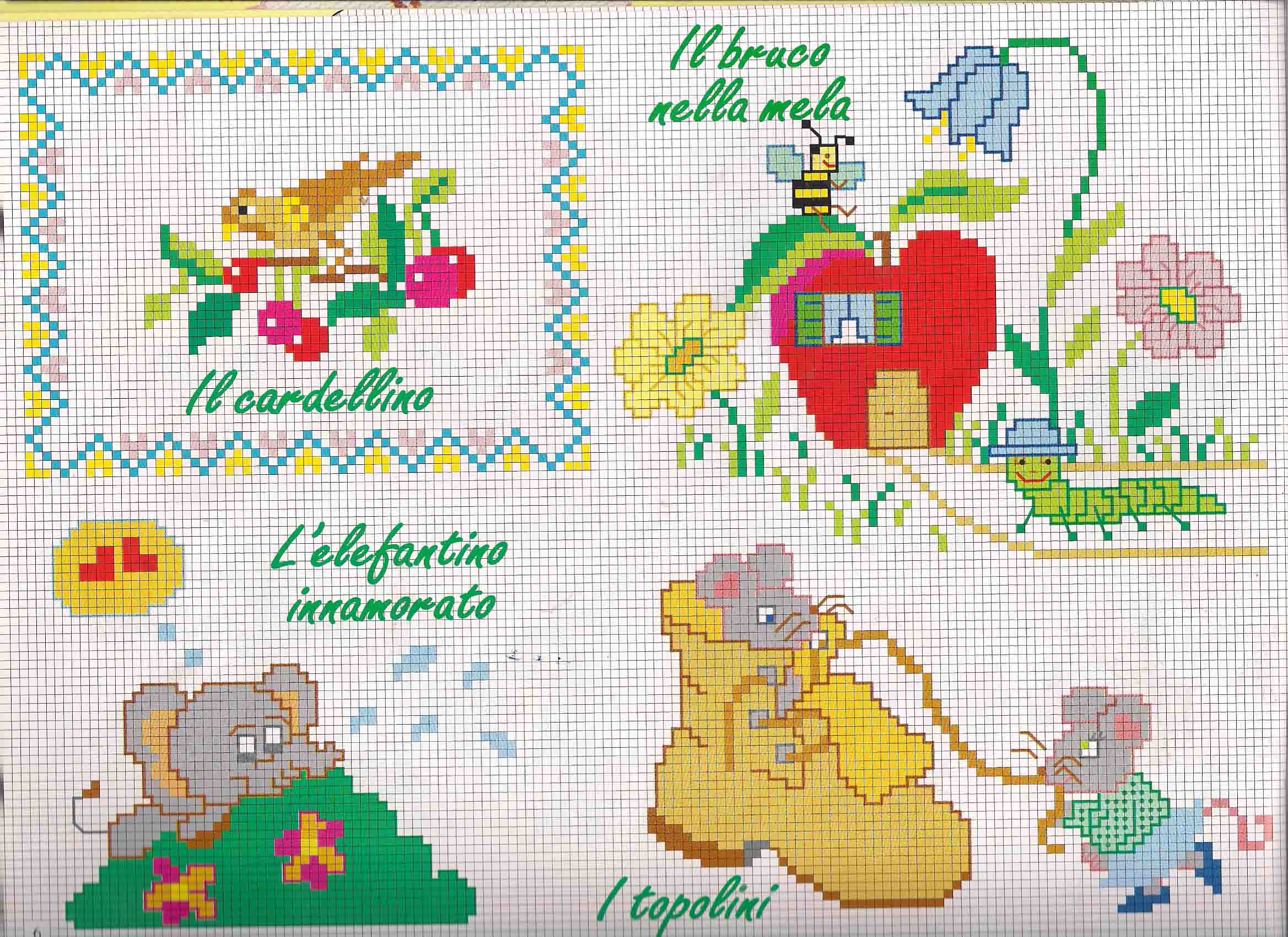 Baby elephants baby rats and baby caterpillar cross stitch patterns