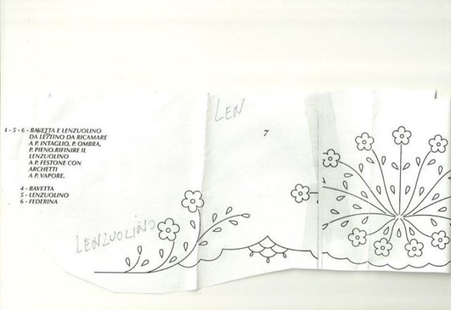 Baby sheet flowers free hand embroidery pattern (1)