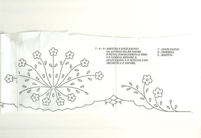 Baby sheet flowers free hand embroidery pattern (2)