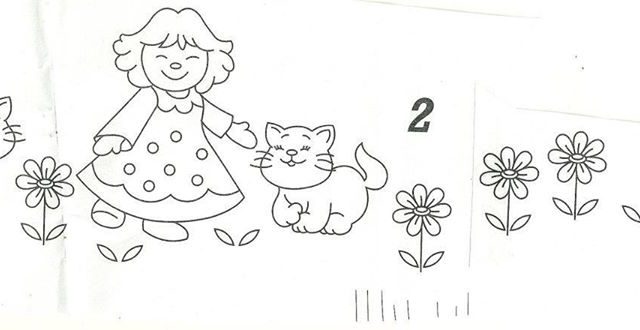Baby sheet kittens free hand embroidery pattern (2)