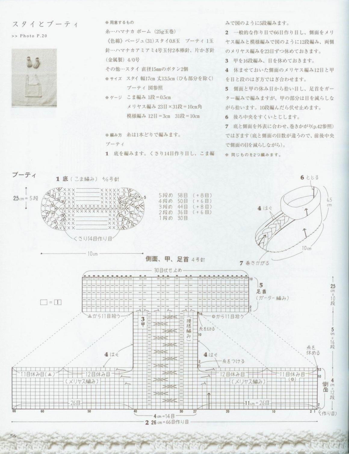 Baby slippers knitting pattern (2)