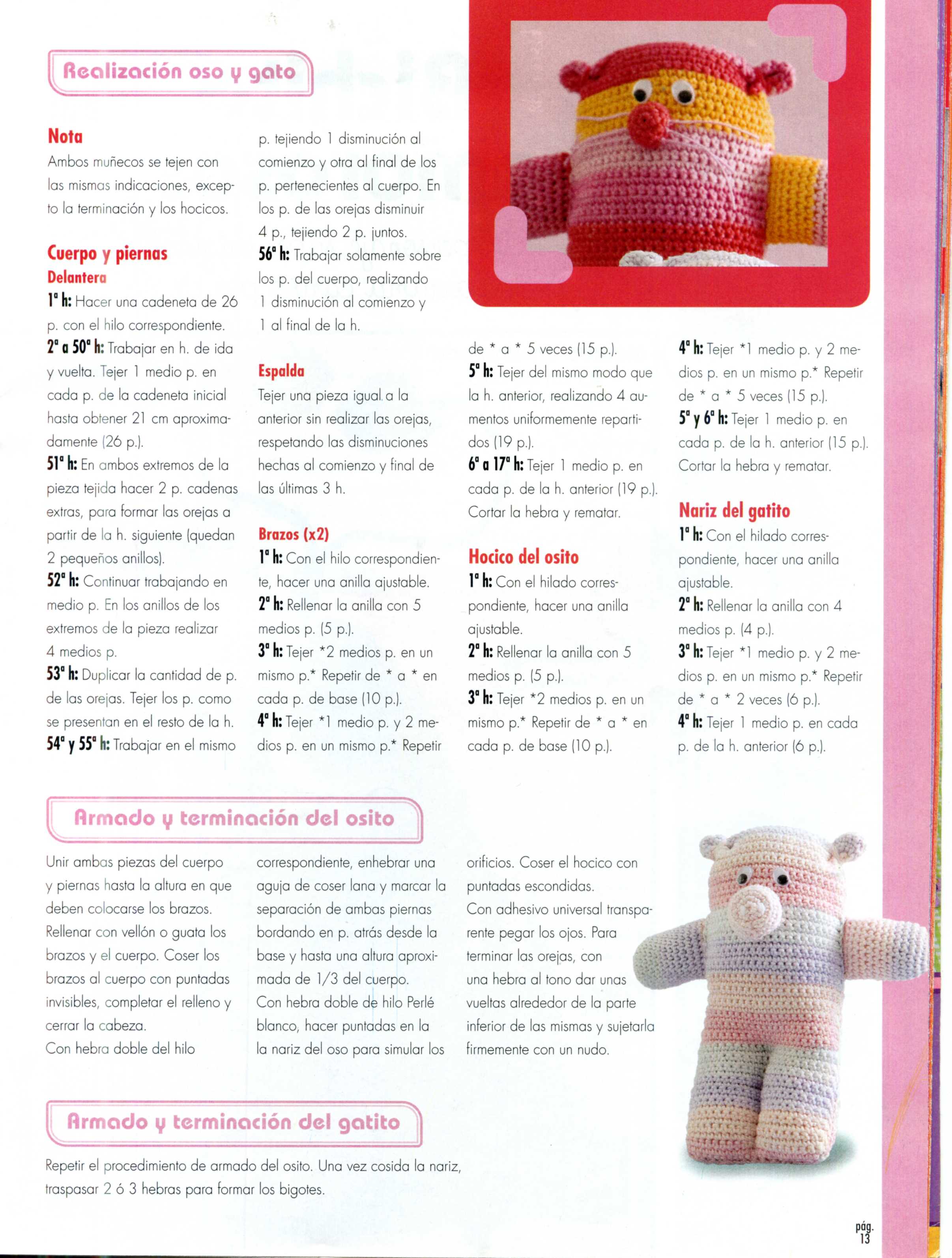 Bear and cat amigurumi pattern (2)