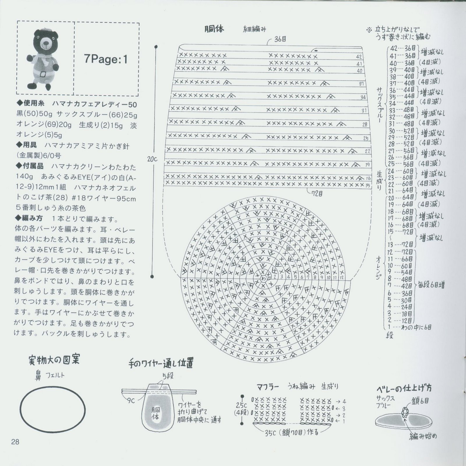 Bear male and female amigurumi pattern (2)