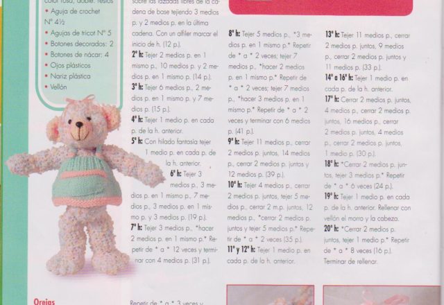 Bear with dress amigurumi pattern 1 (2)