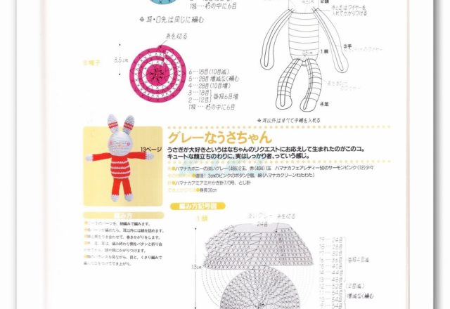 Bear with striped dress amigurumi pattern (3)