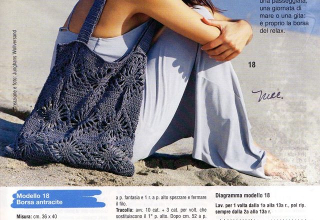 Beautiful crochet shoulder bag
