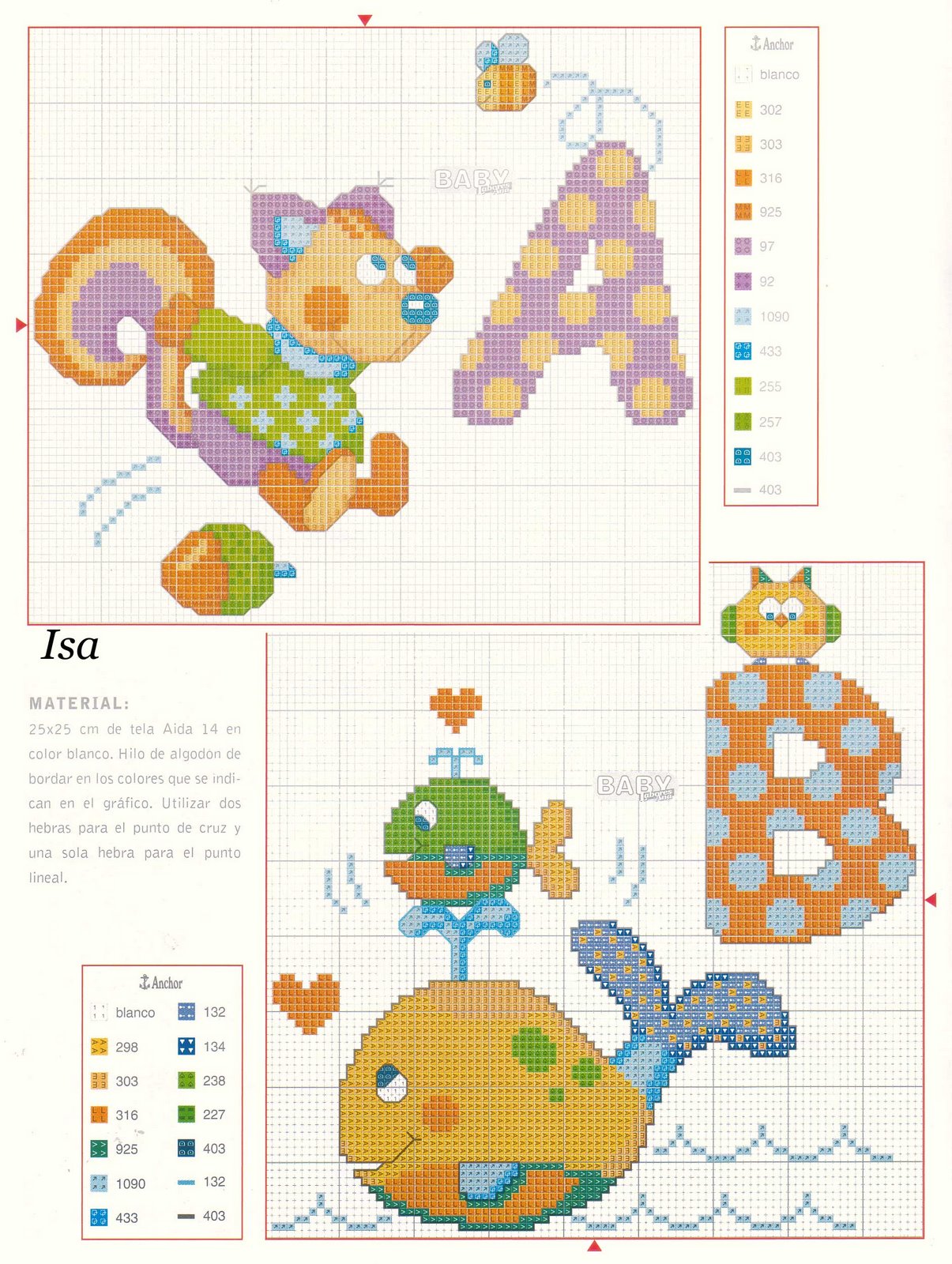 Beautiful cross stitch alphabet with small animals (1)