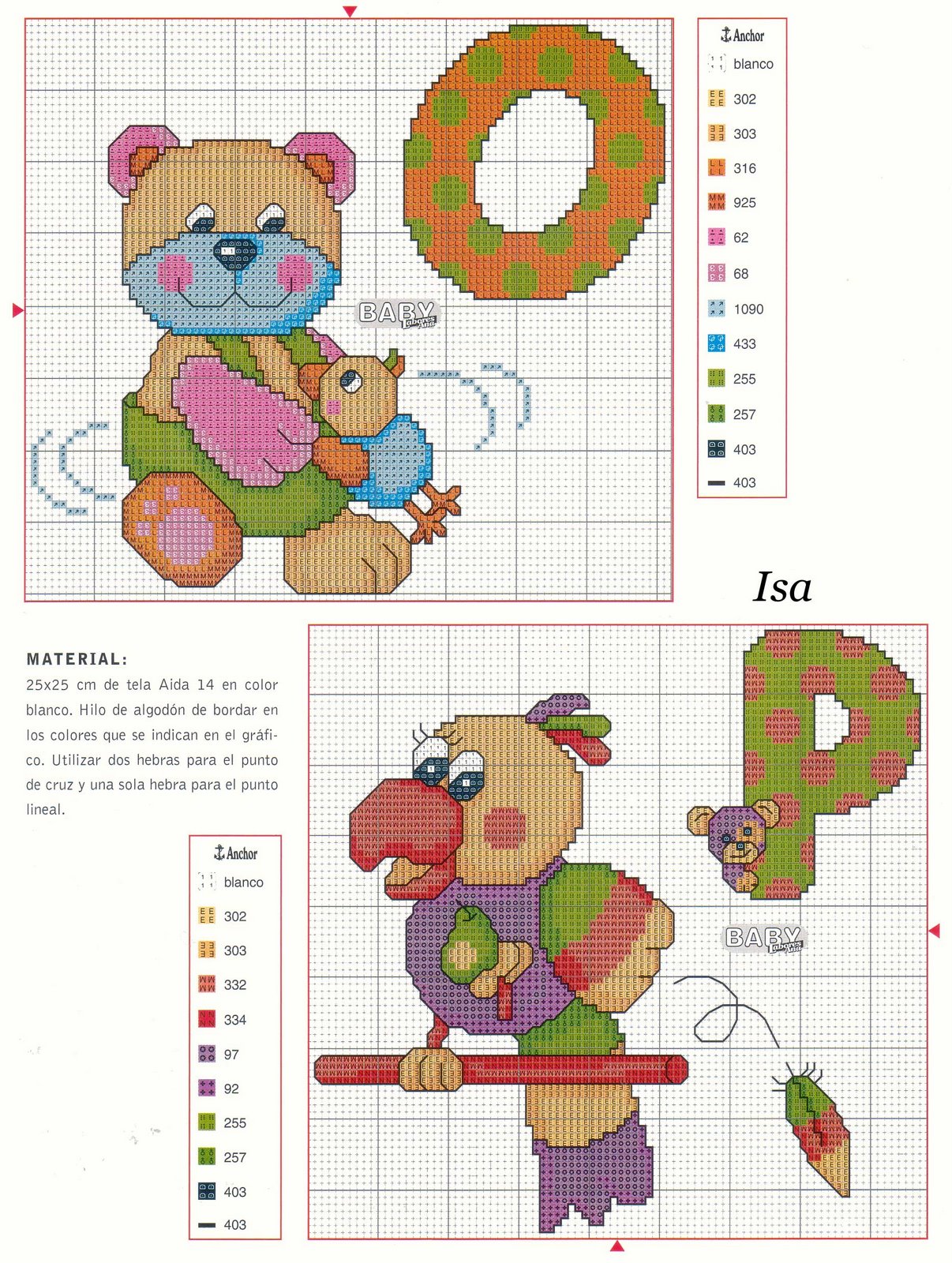 Beautiful cross stitch alphabet with small animals (10)