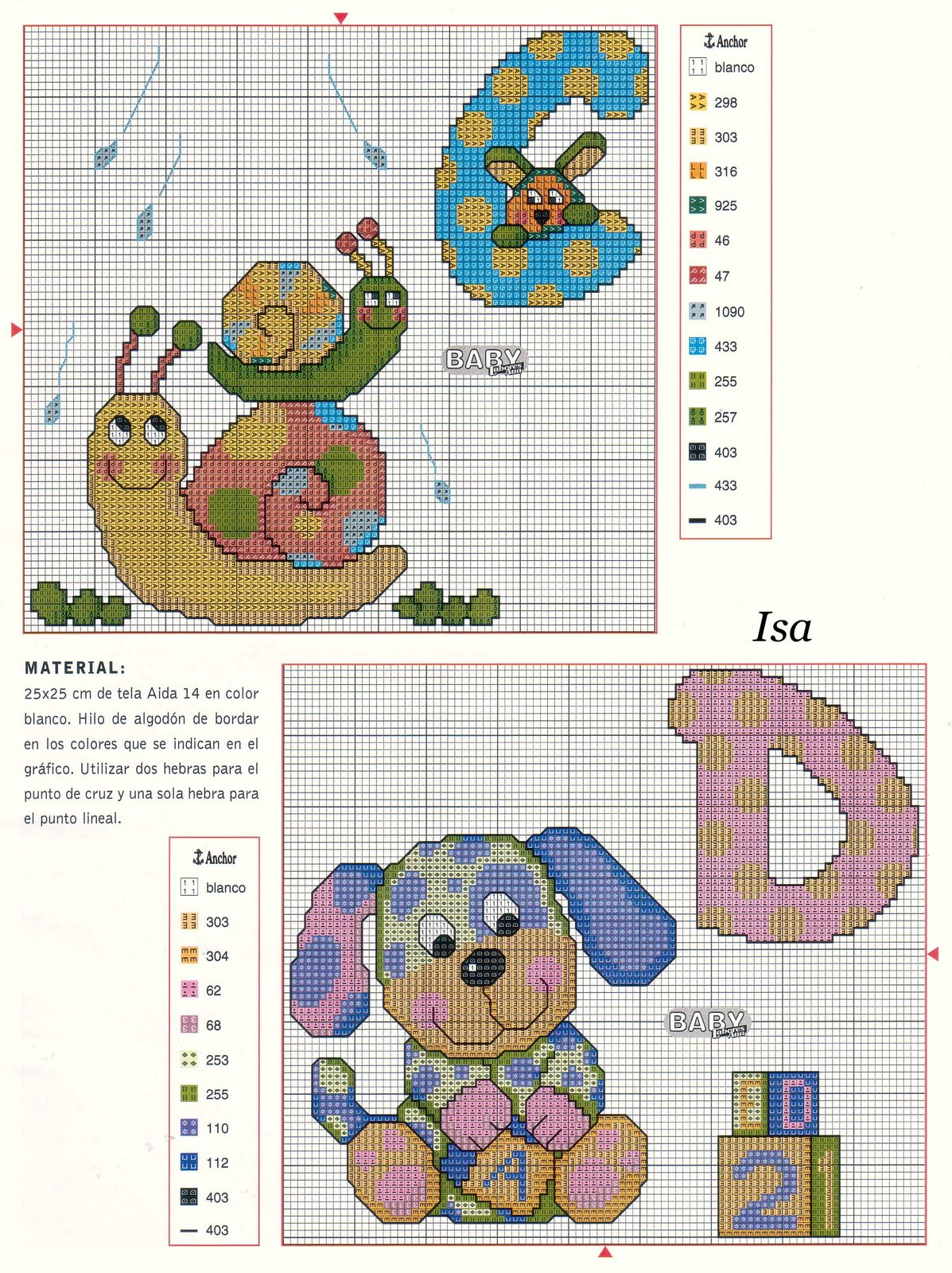 Beautiful cross stitch alphabet with small animals (2)