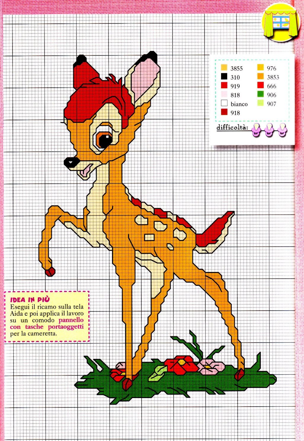 Beautiful cross stitch patterns Bambi (3)