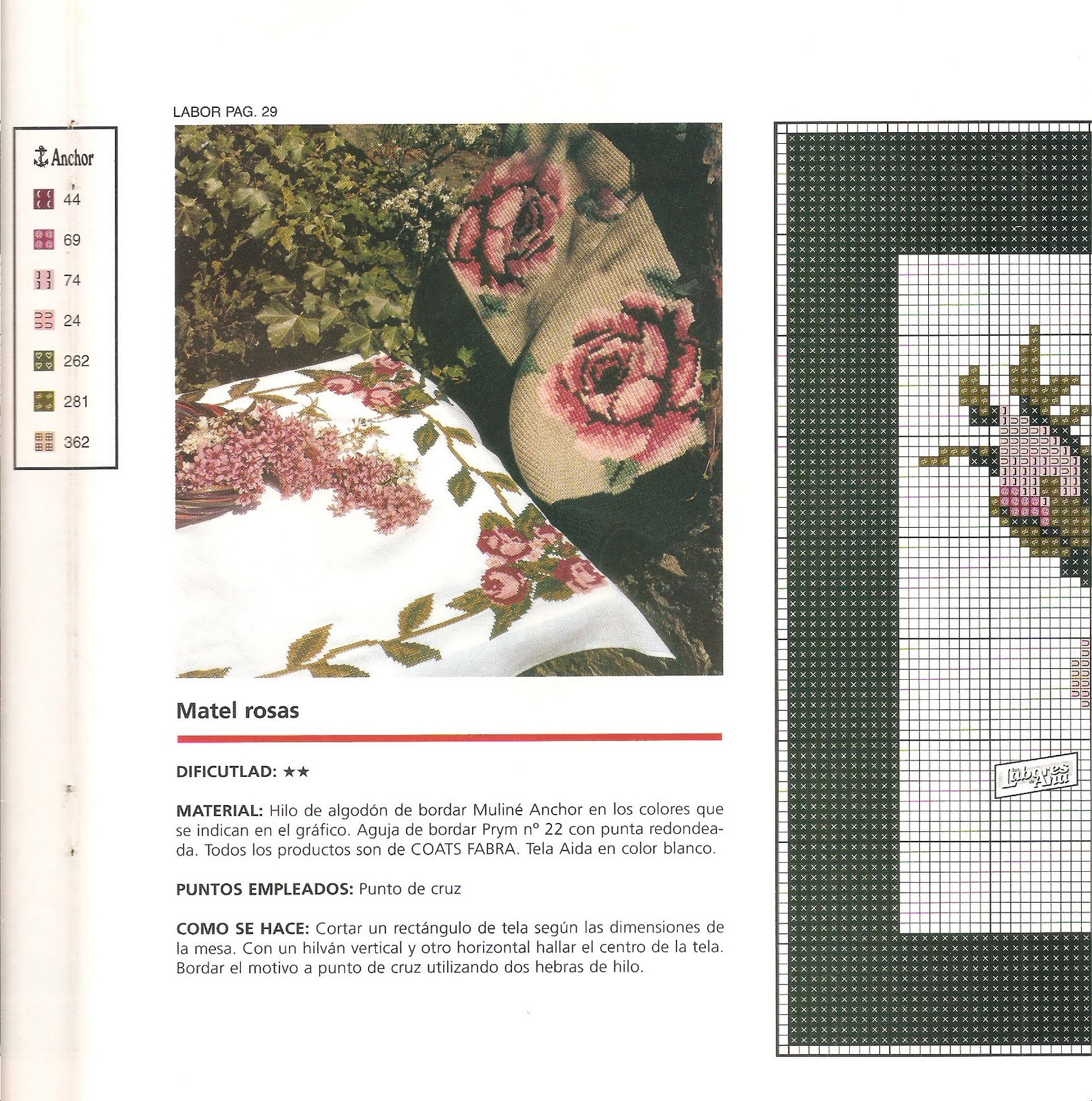 Beautiful pink rose cross stitch pattern (2)