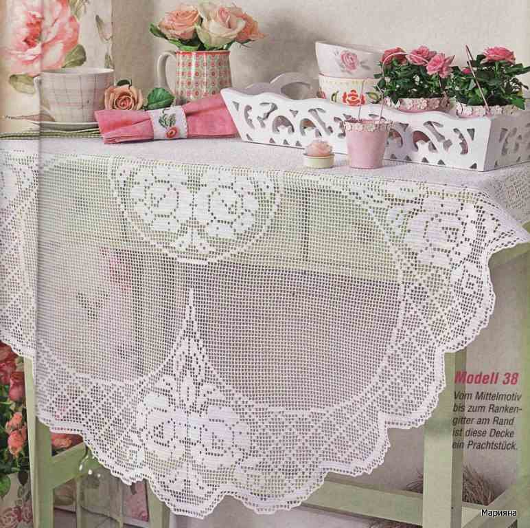 Beautiful roses doily filet (1)