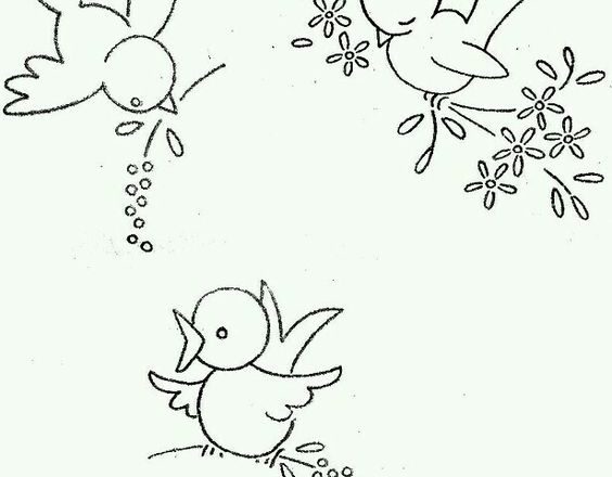 Birds on the branch free embroidery patterns