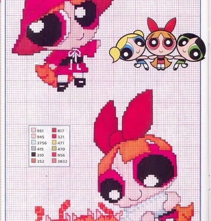 Blossom from The Powerpuff Girls give milk to kittens