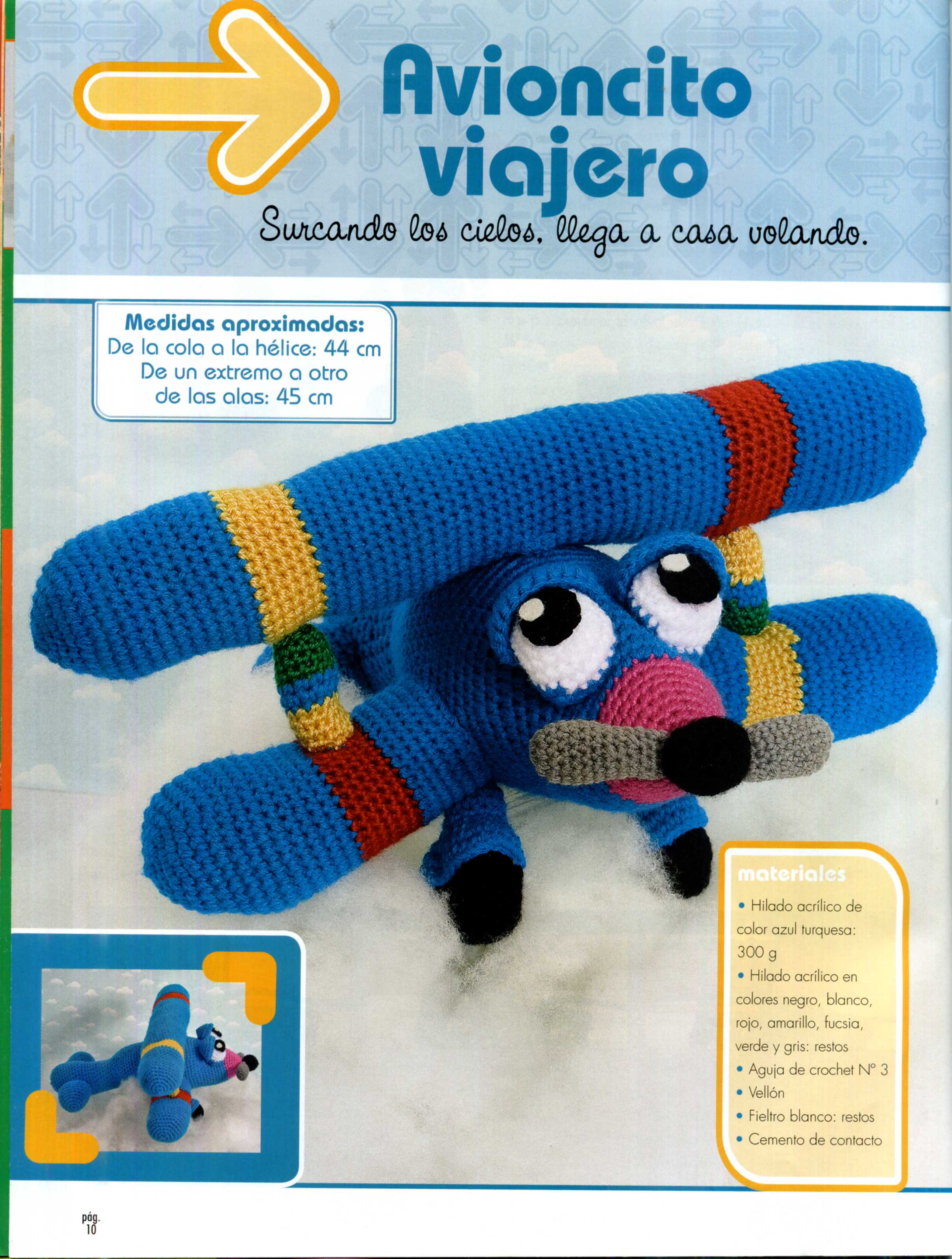 Blue airplane amigurumi pattern (1)