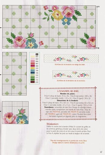 Borders with roses cross stitch pattern (2)