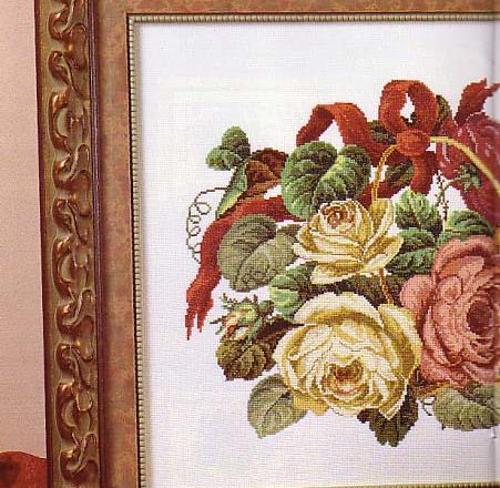 Bouquet of roses cross stitch pattern (1)