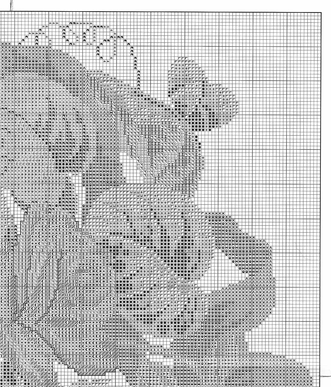 Bouquet of roses cross stitch pattern (4)