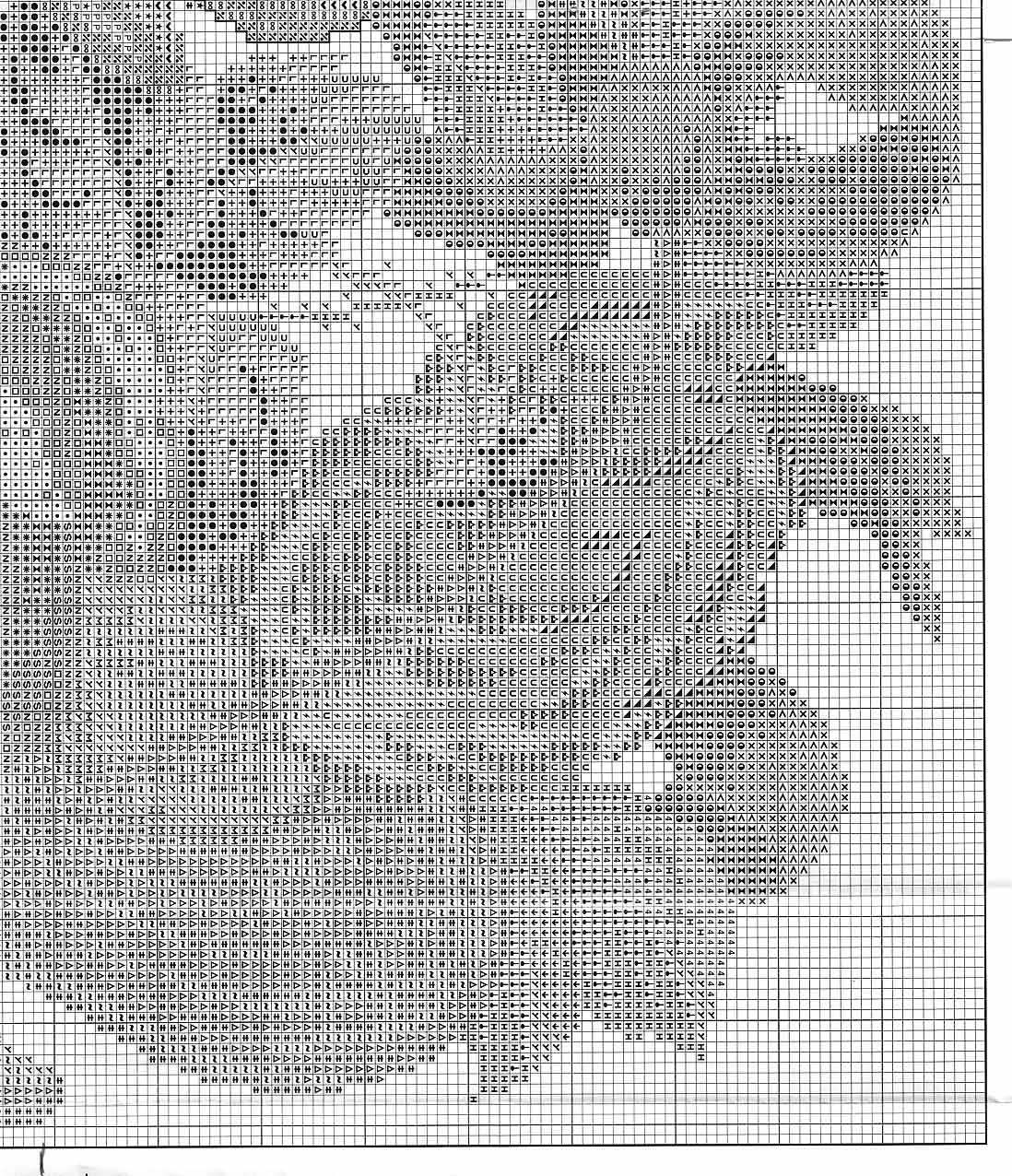 Bouquet of roses cross stitch pattern (6)
