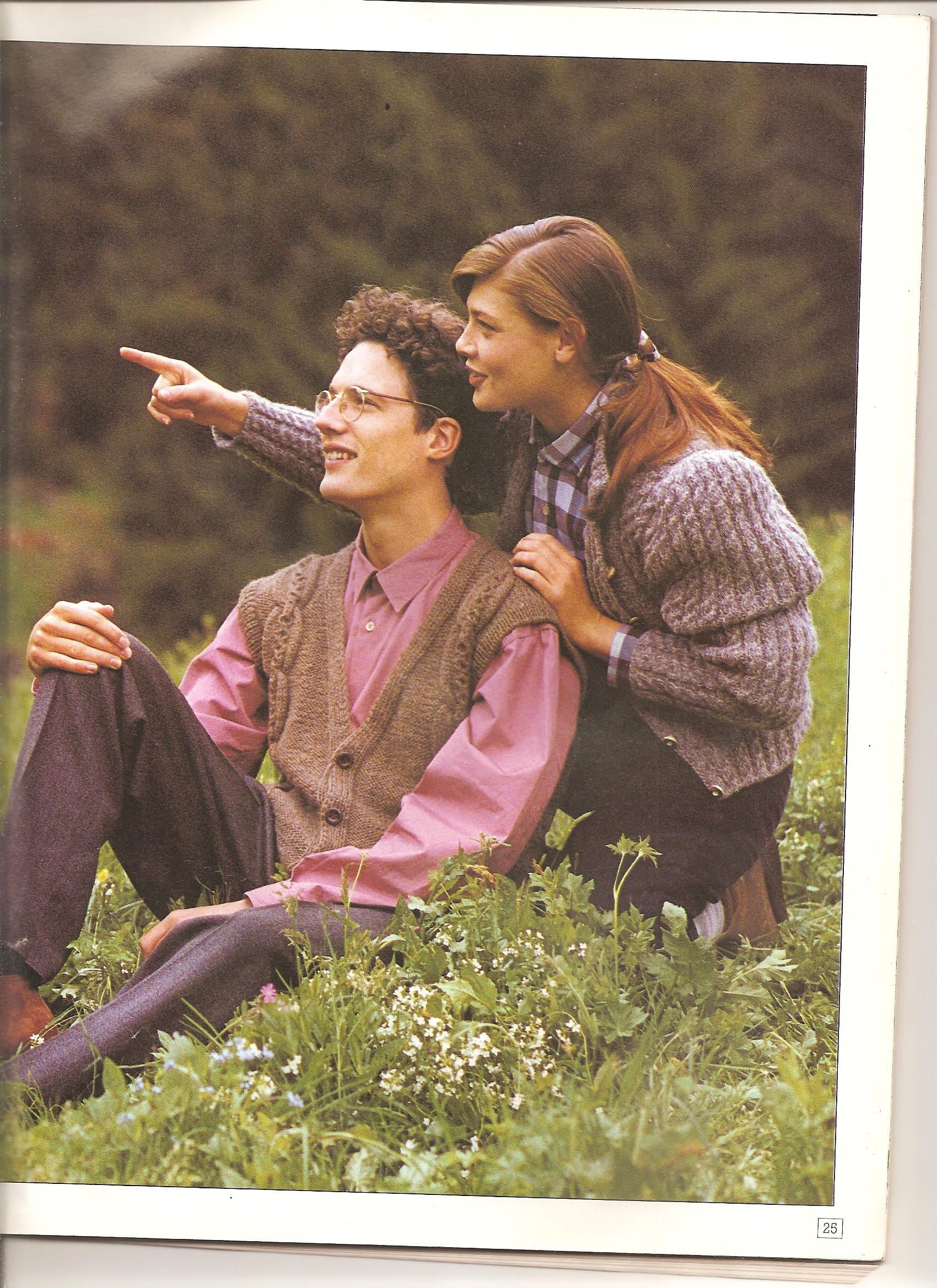 Brown jacket for men knitting pattern (1)