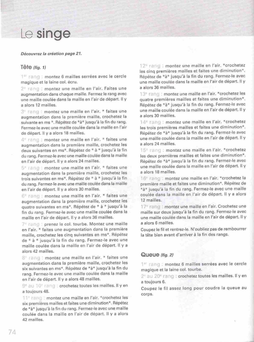 Brown monkey amigurumi pattern 1 (2)