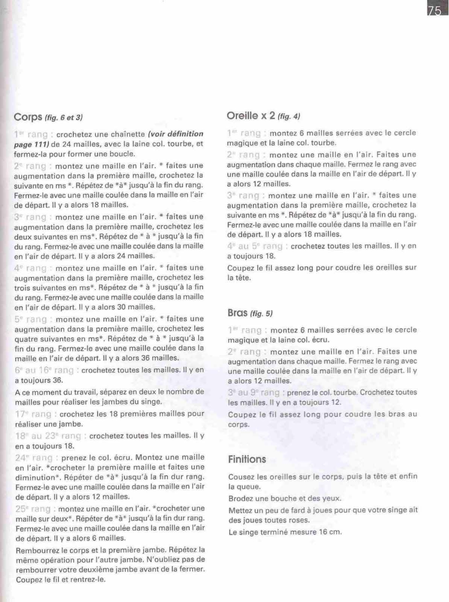 Brown monkey amigurumi pattern 1 (3)