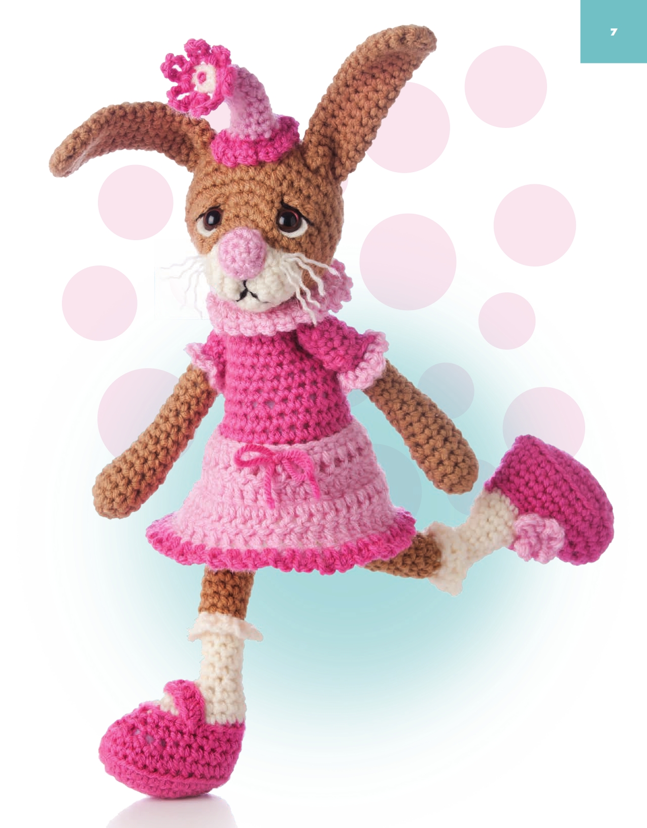 Bunny Rabbit with pink dress amigurumi pattern (2)