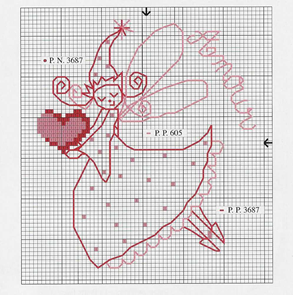 Butterfly Fairy of Love with back stitch