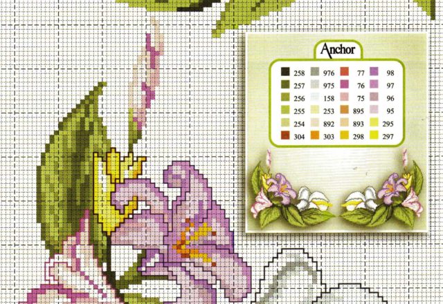 Calla lilies flowers cross stitch pattern