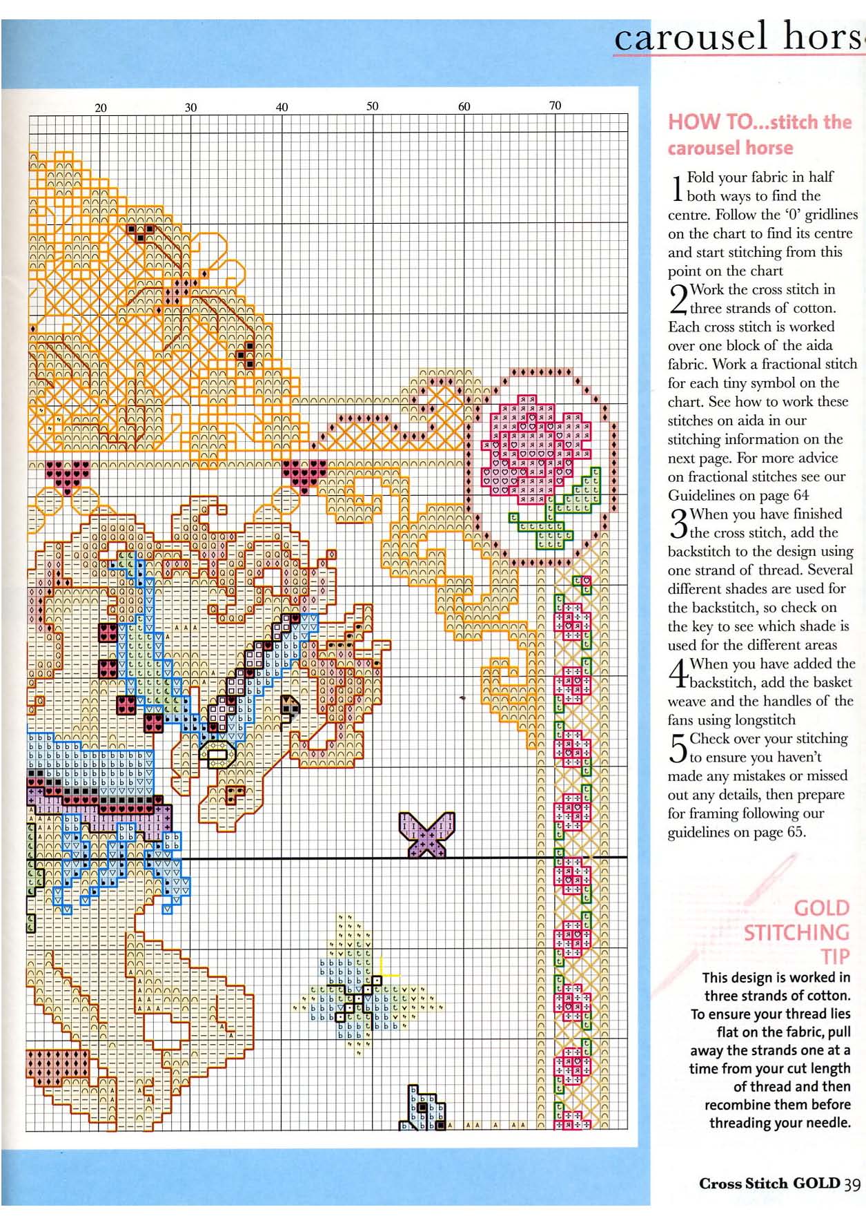 Carousel with horses cross stitch pattern (4)