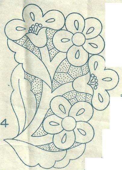 Carving flowers free hand embroidery design
