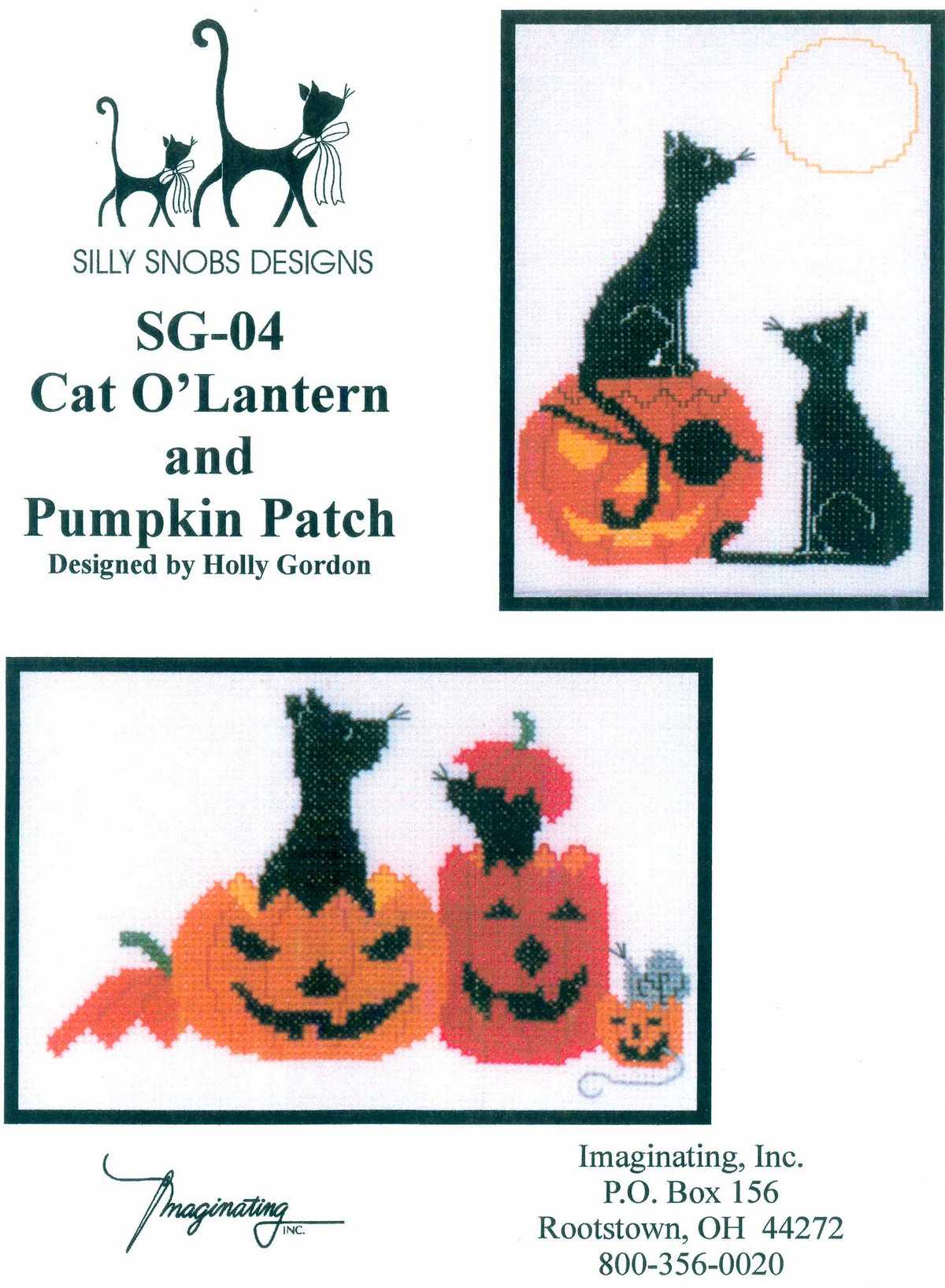 Cat o’ Lantern cross stitch pattern (1)