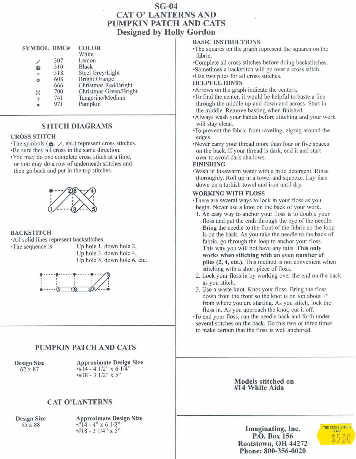 Cat o’ Lantern cross stitch pattern (3)