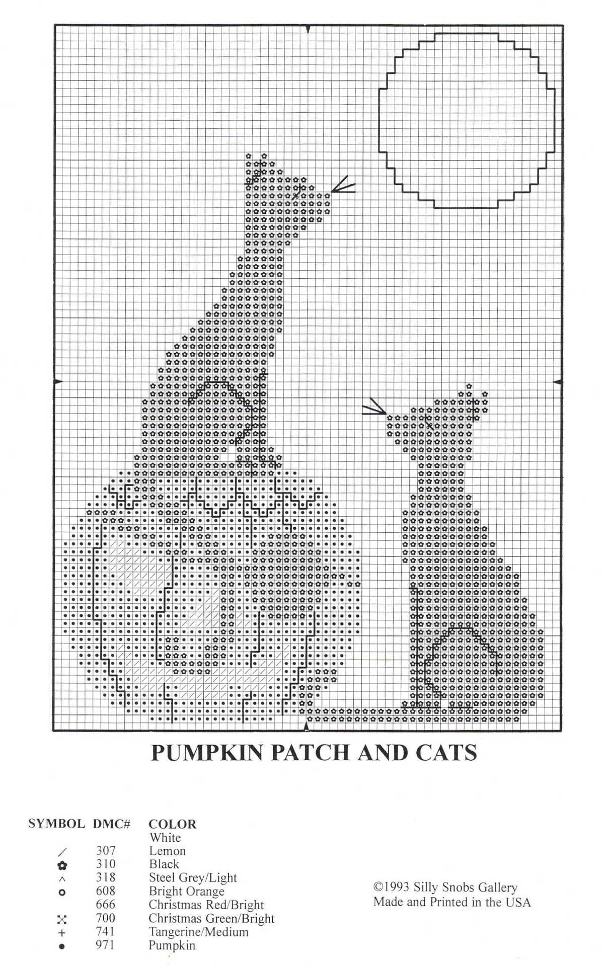 Cat o’ Lantern cross stitch pattern (4)