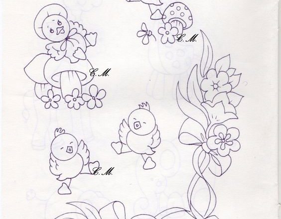 Chicks free embroidery designs